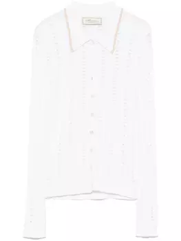 Blumarine рубашка в рубчик, белый