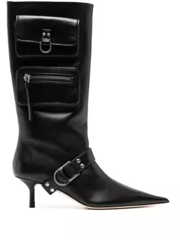 Blumarine сапоги с карманами, черный