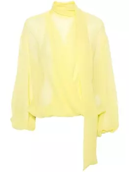 Blumarine шелковая блузка, желтый
