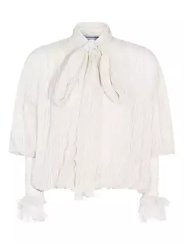 Blumarine шелковая рубашка, белый