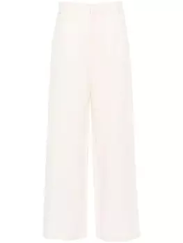 Blumarine широкие брюки с жатым эффектом, нейтральный цвет