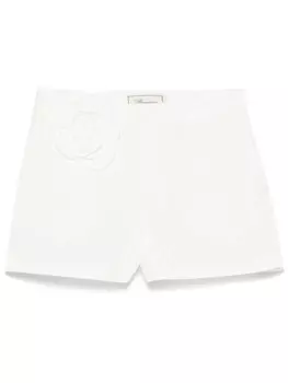 Blumarine шорты с цветочной аппликацией, белый