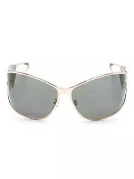 Blumarine солнцезащитные очки-маска, золотой