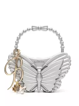 Blumarine сумка-тоут Butterfly размера мини из коллаборации с forBitches, серебристый