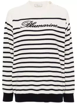 Blumarine свитер с логотипом, нейтральный цвет