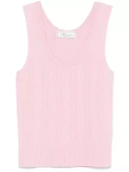 Blumarine топ фактурной вязки, розовый