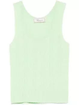 Blumarine топ фактурной вязки, зеленый