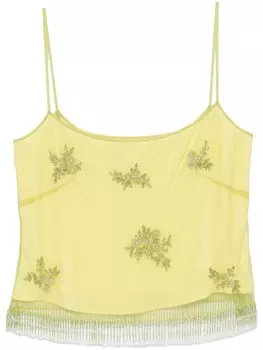 Blumarine топ с кисточками, зеленый