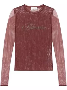 Blumarine топ с логотипом, красный