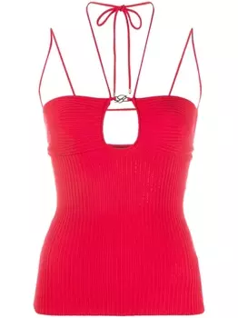 Blumarine топ в рубчик, красный