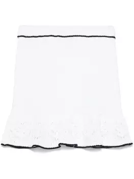 Blumarine юбка мини в технике кроше, белый