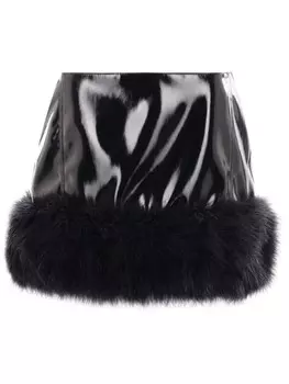 Blumarine юбка с высоким глянцем, черный