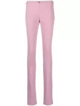 Blumarine узкие брюки с поясом, розовый