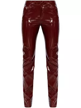 Blumarine узкие виниловые брюки, красный