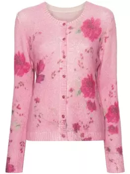 Blumarine жаккардовый кардиган, розовый