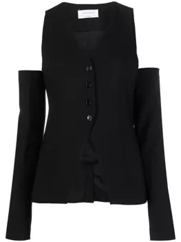 Blumarine жилет со съемными рукавами, черный
