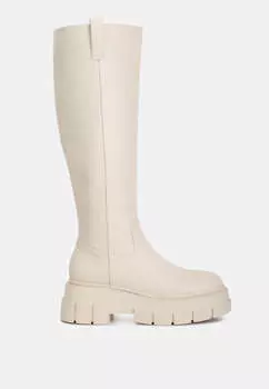 Blume сапоги из искусственной кожи на массивной платформе длиной до колена London Rag, черный