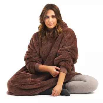 Blumtal Hoodie Blanket with Sleeves and Hood - носимое одеяло с рукавами, коричневый