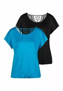 Блуза 2 Pack LASCANA, бирюзовый