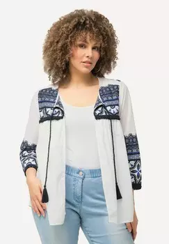 Блуза 3/4 SLEEVE Ulla Popken, белый