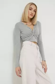Блуза Abercrombie & Fitch, серый