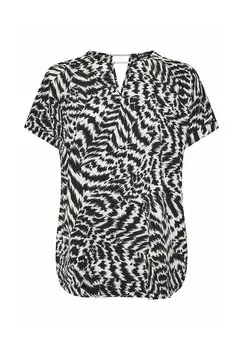 Блуза ABSTRACT NOTCH Yours Clothing, черный