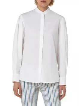 Блуза Akris Punto с плиссированными рукавами, кремовый