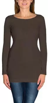 Блуза Alkato Langarmshirt, коричневый