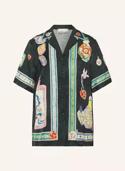 Блуза ALMAIS, темно-зеленый/светло-зеленый/желтый