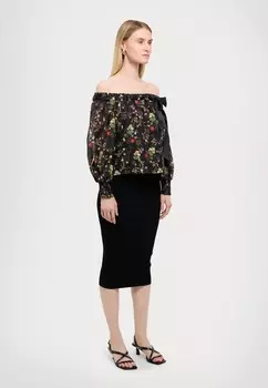 Блуза ALTA OFF THE SHOULDER TOP Alice + Olivia, зеленый