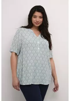 Блуза ALVINA Kaffe Curve, бирюзовый