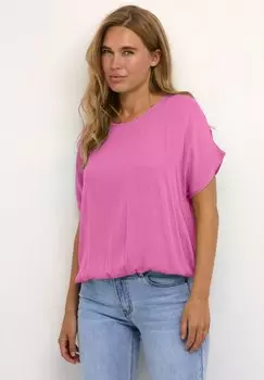Блуза Amber Stanley Ss Kaffe, розово-фиолетовый