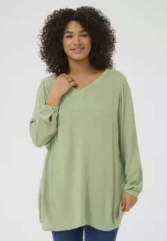 Блуза AMI Kaffe Curve, зеленый