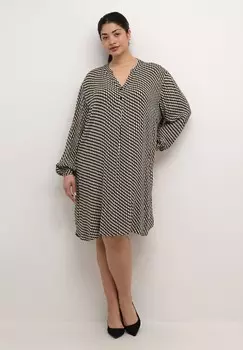 Блуза AMI LS PRINTED Kaffe Curve, черный