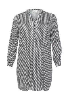 Блуза AMI LS PRINTED Kaffe Curve, серый