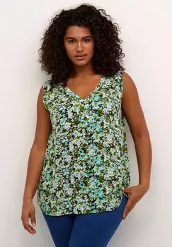 Блуза AMI PRINTED Kaffe Curve, синий