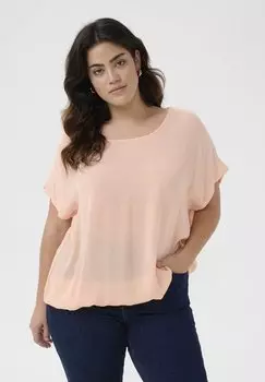 Блуза AMI STANLEY Kaffe Curve, светло-розовый