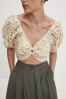 Блуза Answear Lab, бежевый