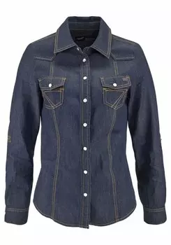 Блуза ARIZONA, синий деним