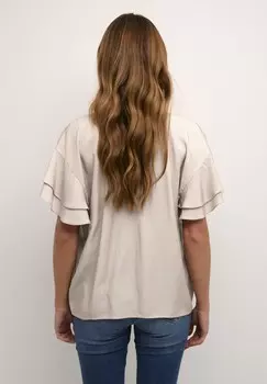 Блуза ART OLLY SLEEVE Culture, бежевый