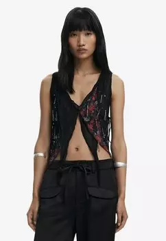 Блуза ASYMMETRIC Desigual, черный