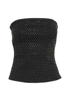 Блуза AYOMW 170 RHINESTONE My Essential Wardrobe, черный