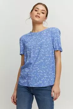 Блуза b.young Kurzarm, синий