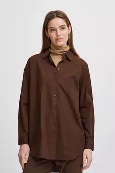 Блуза b.young Langarm, коричневый