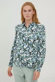 Блуза b.young Langarm, зеленый