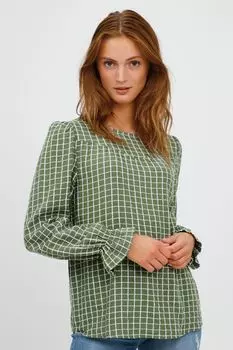 Блуза b.young Langarm, зеленый