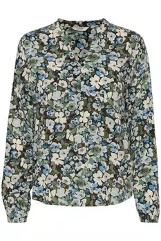 Блуза b.young, пятнистый зеленый