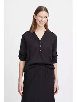 Блуза b.young Shirtbluse BYFALAKKA SHIRT - 20814549 Shirt aus Leinenmix, цвет black denim