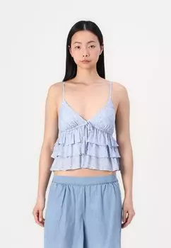 Блуза BARE TIERED BABYDOLL - Top Hollister Co., темно-синий