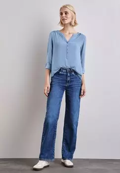Блуза BASIC IN UNIFARBE Street One, синий